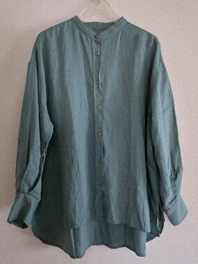 Mariae Cotton Linen Shirt Dusty Green